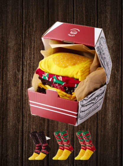 Set HamburguesaCalcetines 3 pares con caja