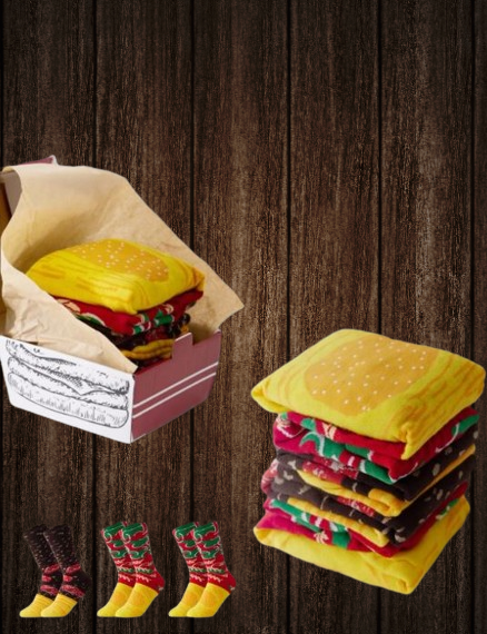 Set HamburguesaCalcetines 3 pares con caja