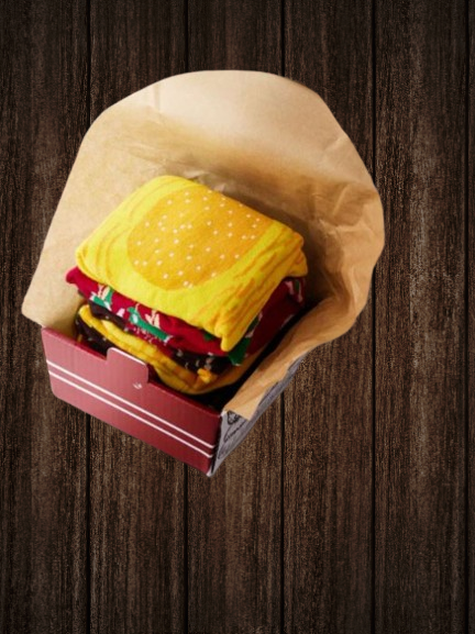 Set HamburguesaCalcetines 3 pares con caja