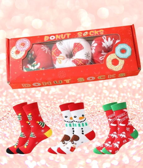 Set NavidadDonuts 3 pares con caja